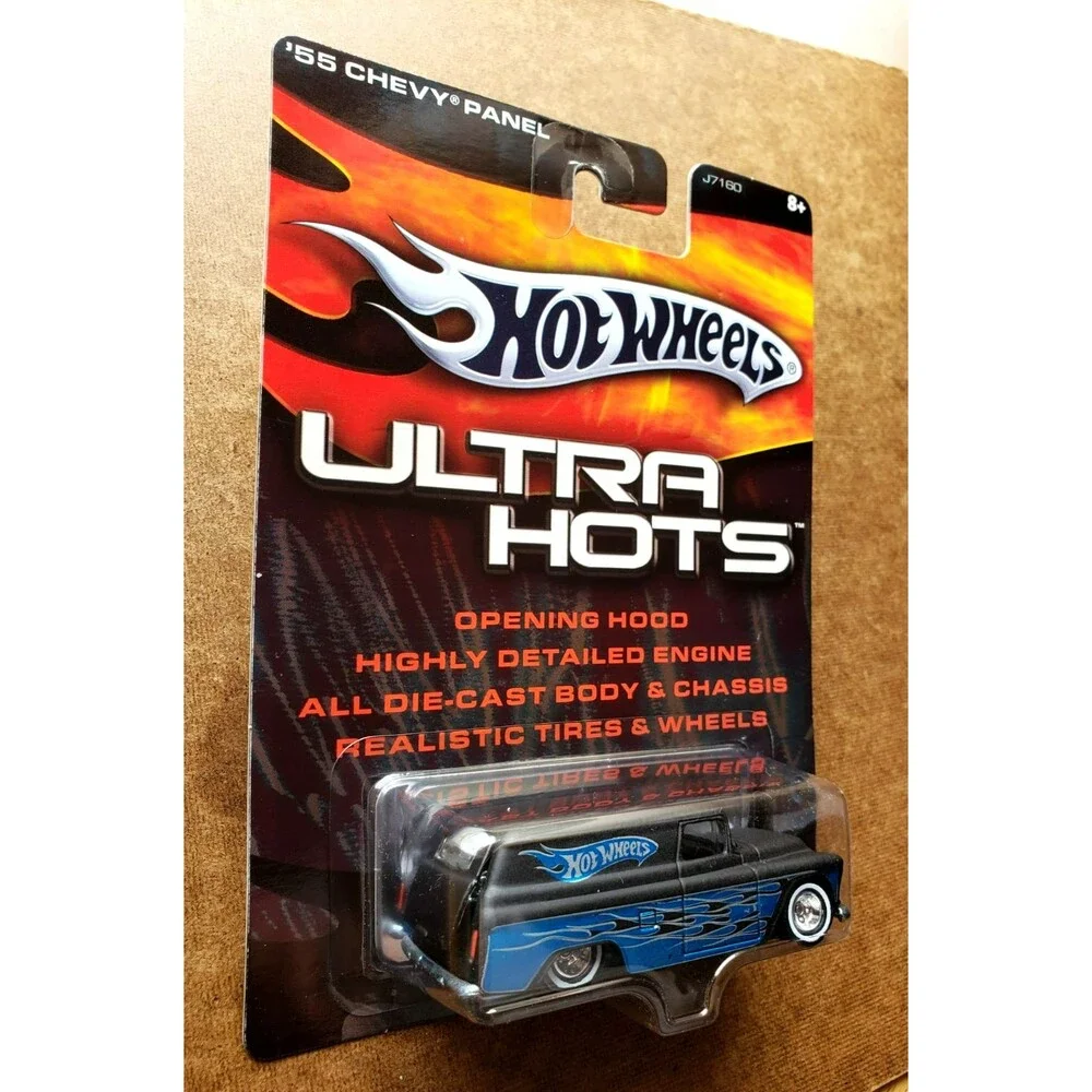 2006 Hot Wheels '55 CHEVY PANEL Black Blue ULTRA HOTS SERIES 1:64 WW REAL RIDERS
